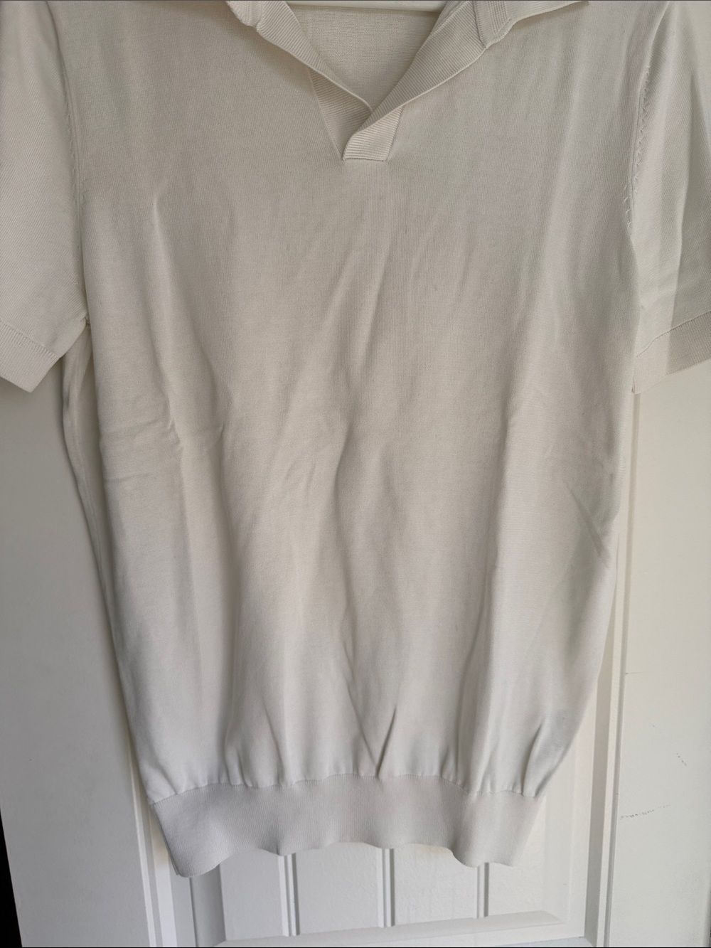 Suitsupply White Short-Sleeve Polo Knit - Picture 5 of 5